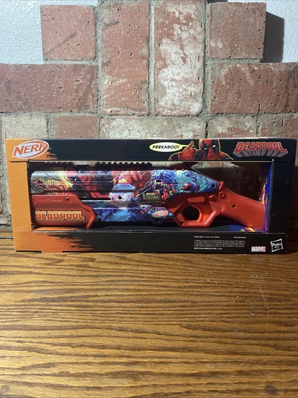 Nerf Deadpool Dart Blaster in Orange with Multi-Color Graphic